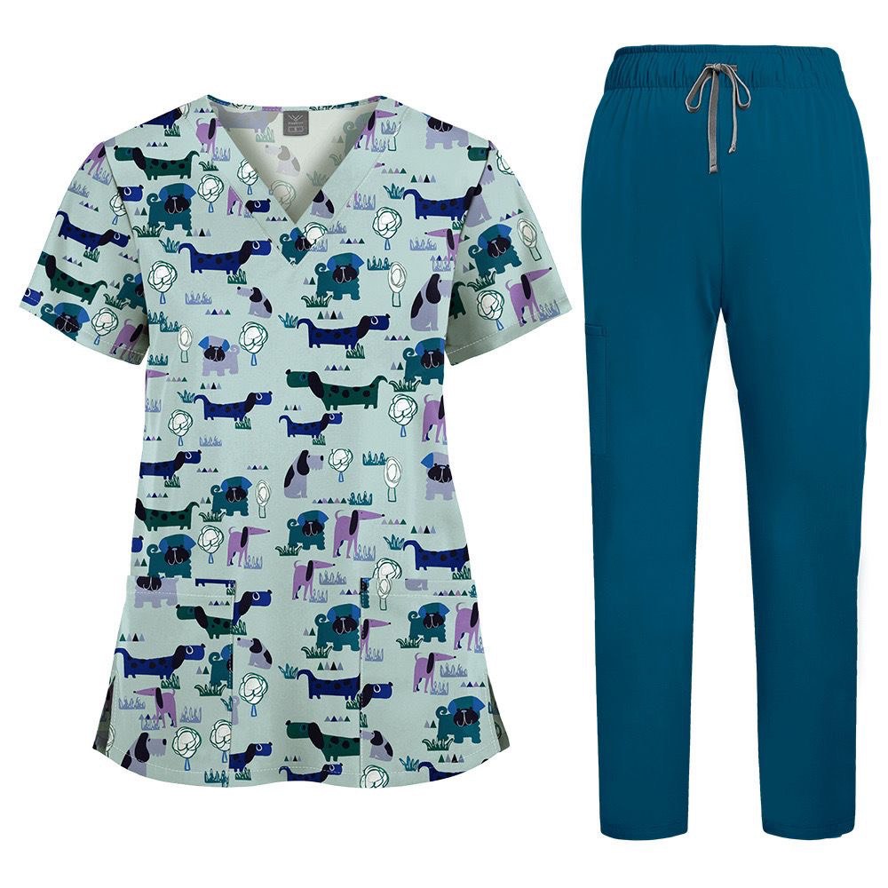 floral scrubs